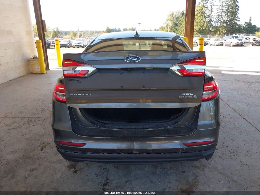 2019 Ford Fusion Hybrid Sel VIN: 3FA6P0MU6KR221159 Lot: 43412175