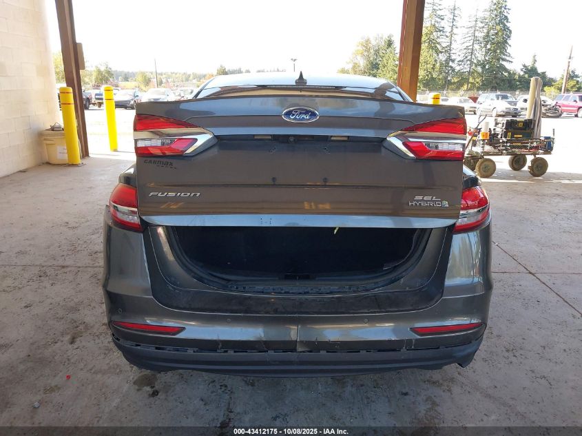 2019 Ford Fusion Hybrid Sel VIN: 3FA6P0MU6KR221159 Lot: 43412175