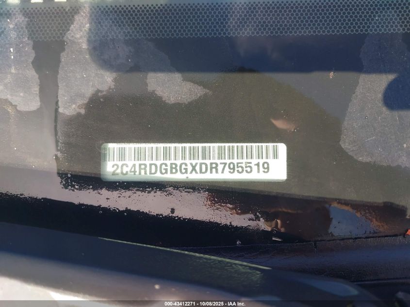 2013 Dodge Grand Caravan American Value Pkg VIN: 2C4RDGBGXDR795519 Lot: 43412271