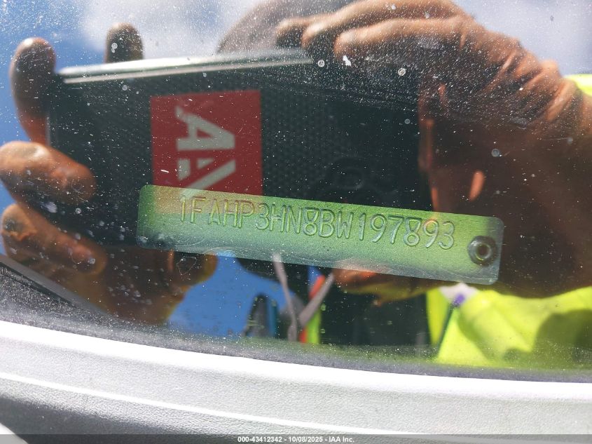 2011 Ford Focus Sel VIN: 1FAHP3HN8BW197893 Lot: 43412342