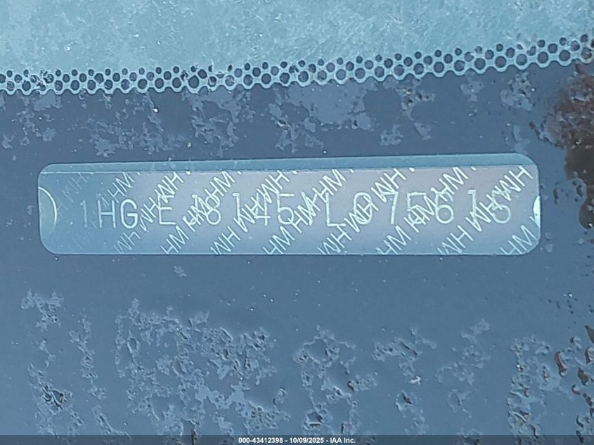 2000 Honda Civic Ex VIN: 1HGEJ8145YL075615 Lot: 43412398