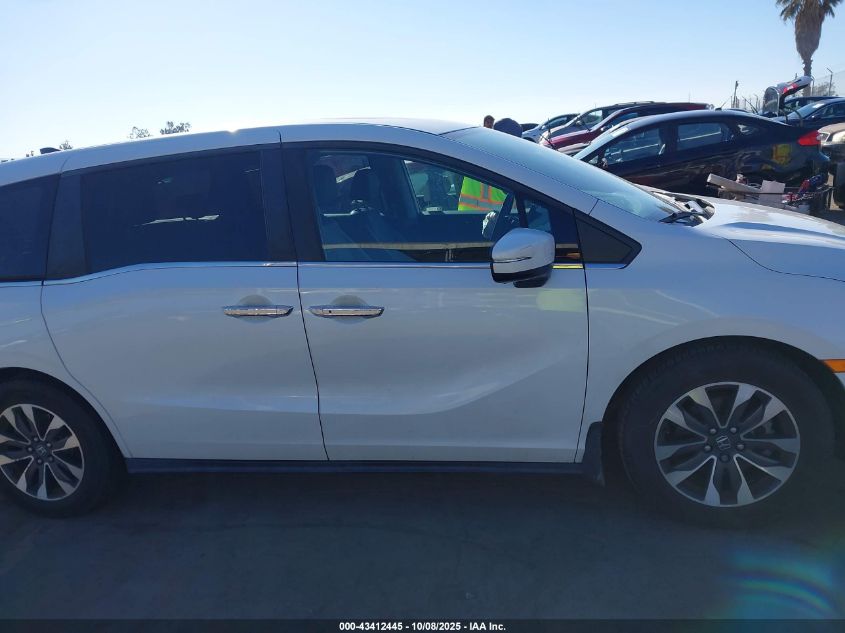 2022 Honda Odyssey Ex-L VIN: 5FNRL6H76NB064409 Lot: 43412445