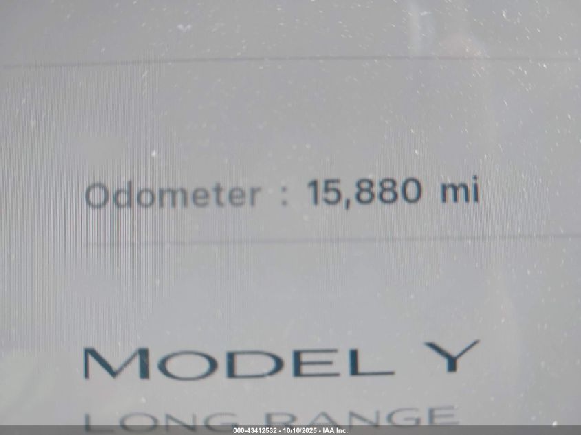 2026 Tesla Model Y Long Range Dual Motor All-Wheel Drive/Long Range Launch Series VIN: 7SAYGDEE3TF358101 Lot: 43412532