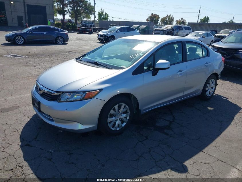 2012 Honda Civic Lx VIN: 19XFB2F59CE369180 Lot: 43412548