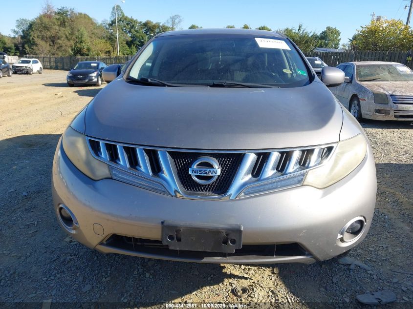 2009 Nissan Murano Sl VIN: JN8AZ18W69W107240 Lot: 43412567