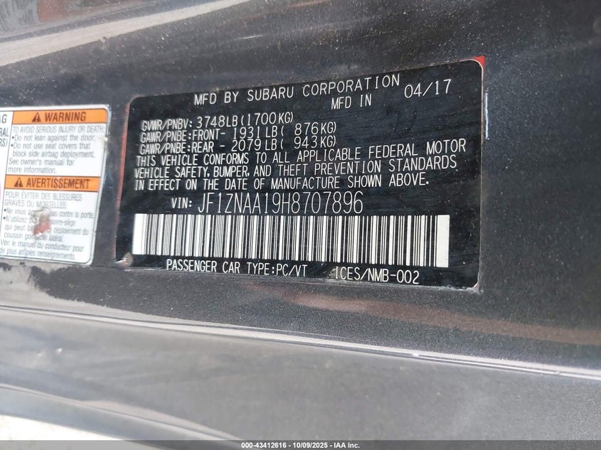 2017 TOYOTA 86 860 SPECIAL EDITION JF1ZNAA19H8707896