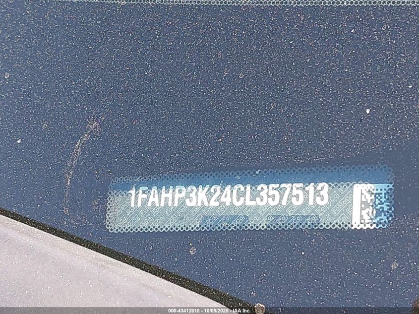 2012 Ford Focus Se VIN: 1FAHP3K24CL357513 Lot: 43412818