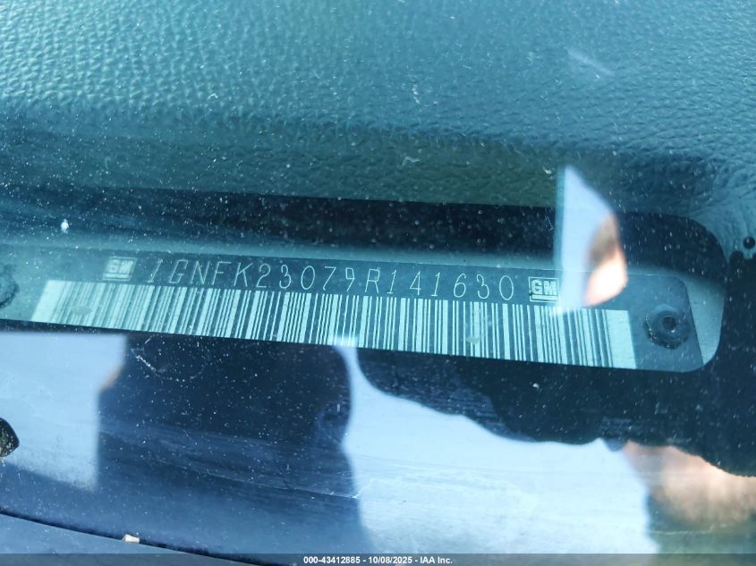 2009 Chevrolet Tahoe Lt1 VIN: 1GNFK23079R141630 Lot: 43412885