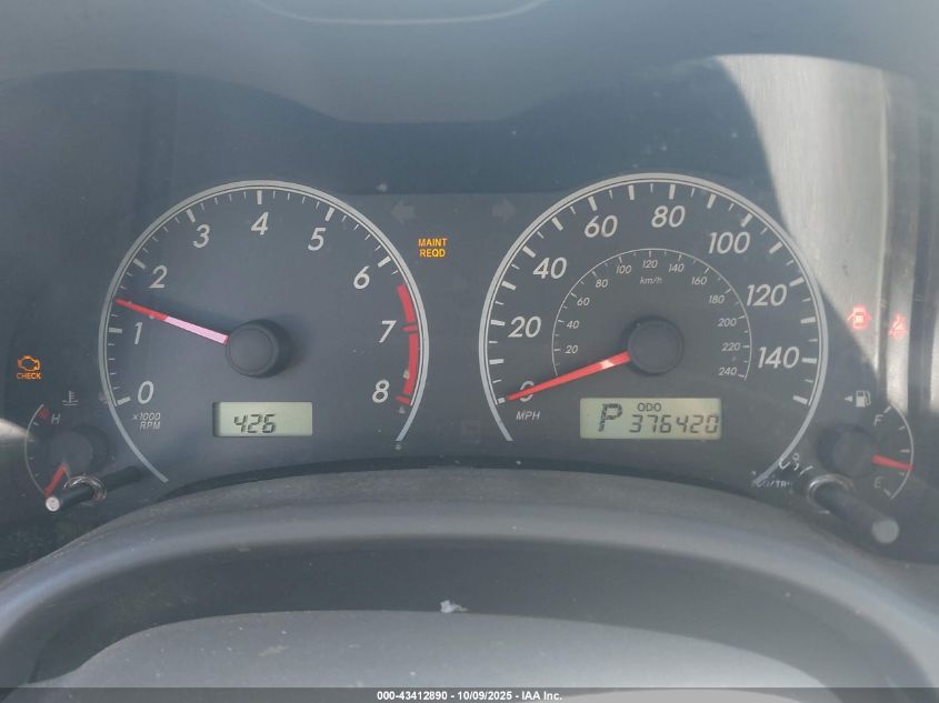 2009 Toyota Corolla Le VIN: JTDBL40E099043832 Lot: 43412890