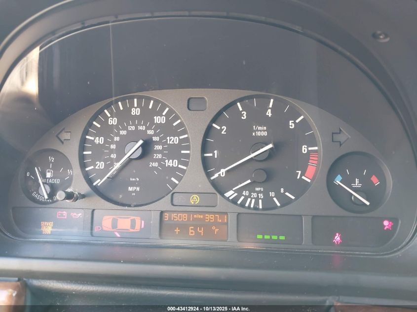 2000 BMW 528I VIN: WBADM5340YBY18231 Lot: 43412924