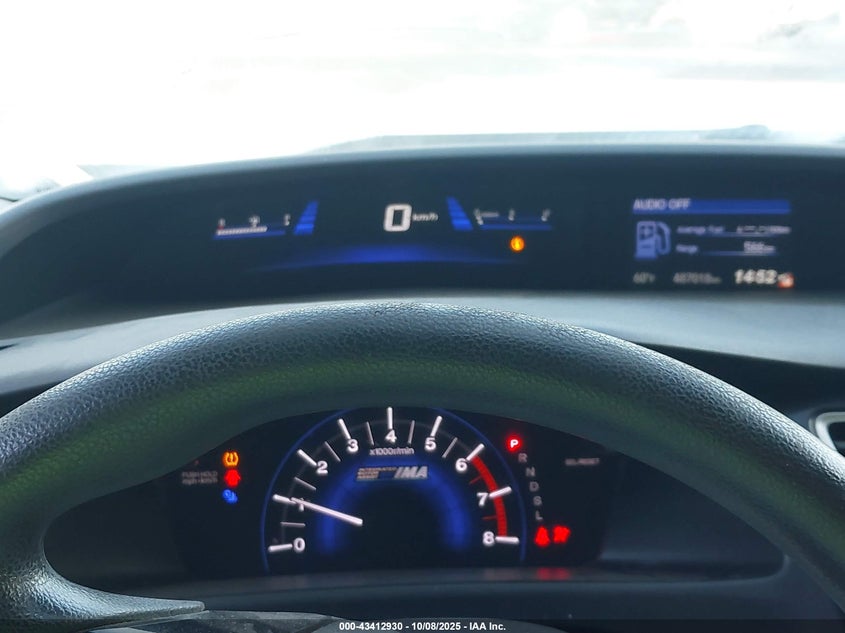 2013 HONDA CIVIC HYBRID 19XFB4F25DE201281