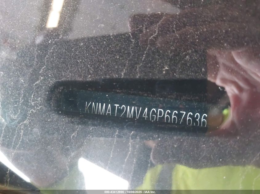 2016 Nissan Rogue S VIN: KNMAT2MV4GP667636 Lot: 43412986