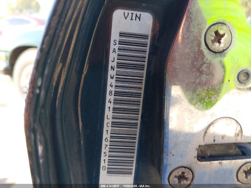 1990 Jaguar Xjs VIN: SAJNW4841LC167510 Lot: 43413000