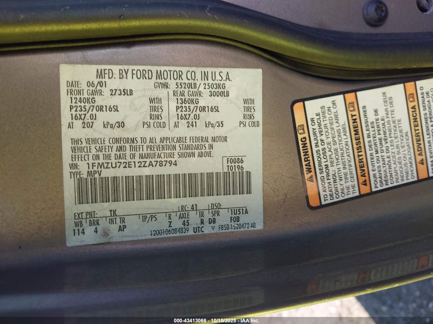 1FMZU72E12ZA78794 2002 FORD EXPLORER photo no. 9