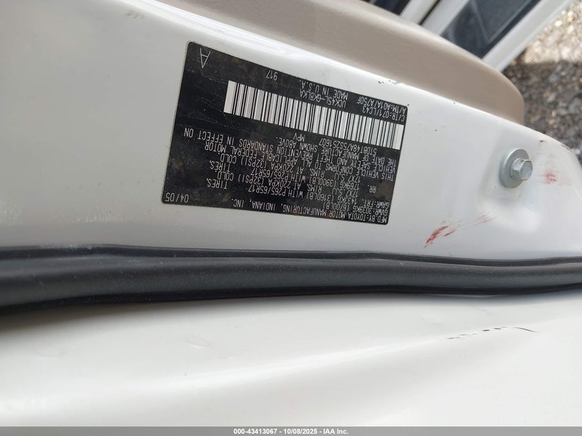 5TDBT48A75S251607 2005 TOYOTA SEQUOIA photo no. 9