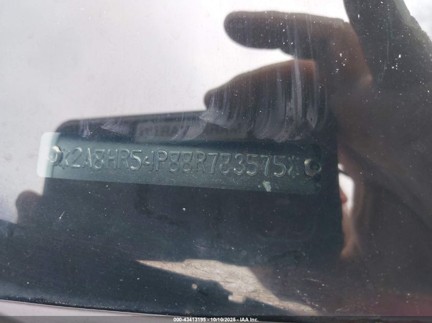 2008 Chrysler Town & Country Touring VIN: 2A8HR54P88R783575 Lot: 43413195