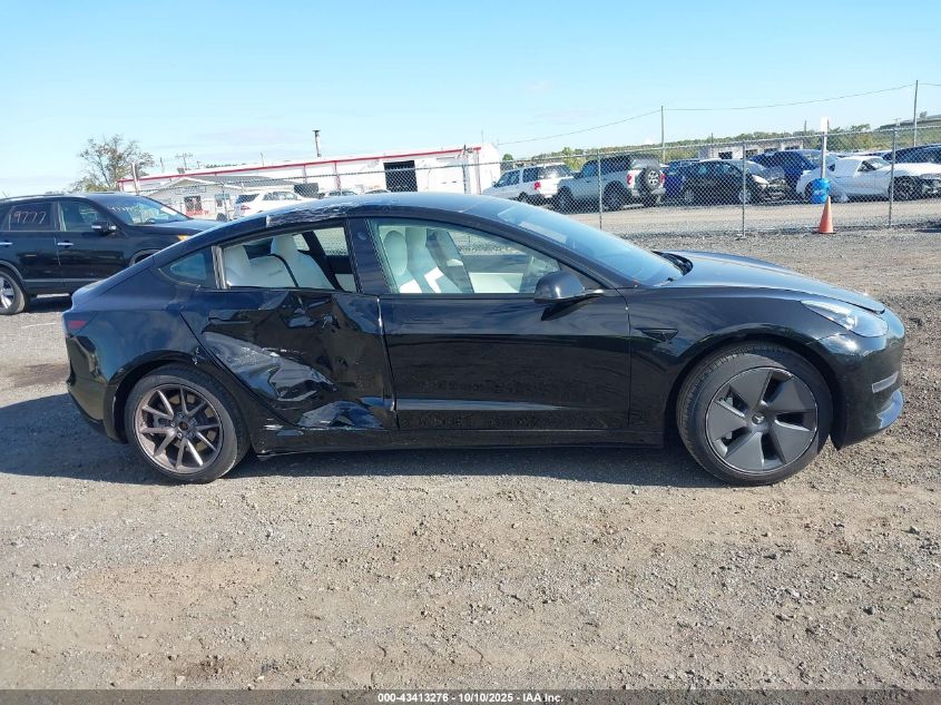 2021 Tesla Model 3 Standard Range Plus Rear-Wheel Drive VIN: 5YJ3E1EA9MF915989 Lot: 43413276