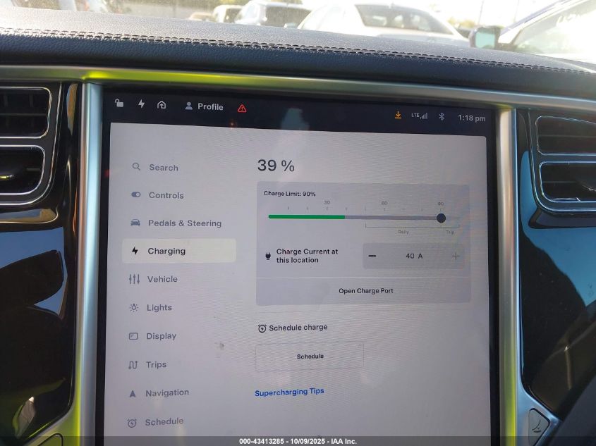 2013 Tesla Model S VIN: 5YJSA1CN0DFP07724 Lot: 43413285