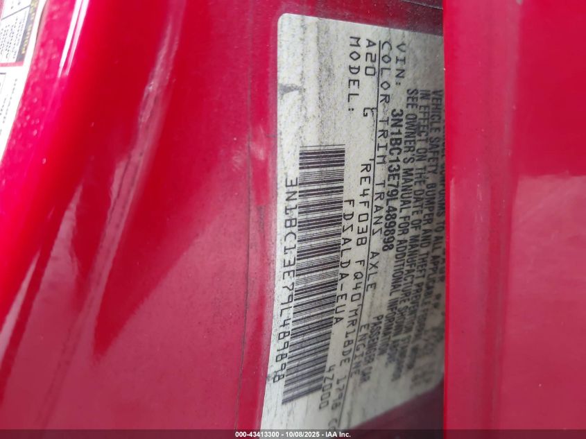 2009 Nissan Versa 1.8S VIN: 3N1BC13E79L489898 Lot: 43413300