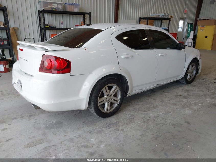Vin: 1c3cdzag6dn768662, lot: 43908230, dodge avenger se v6 20134