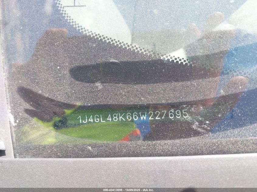 2006 Jeep Liberty Sport VIN: 1J4GL48K66W227695 Lot: 43413596