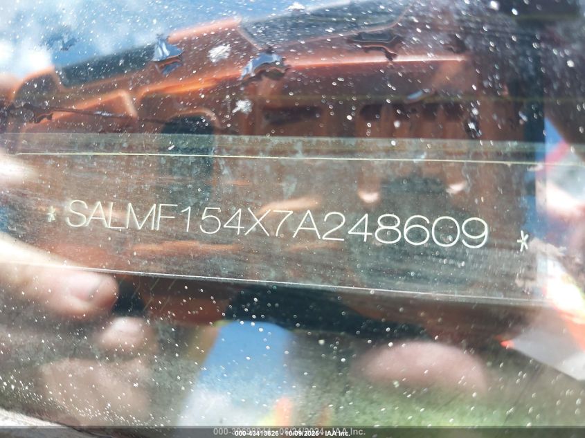 2007 Land Rover Range Rover Hse VIN: SALMF154X7A248609 Lot: 43413626