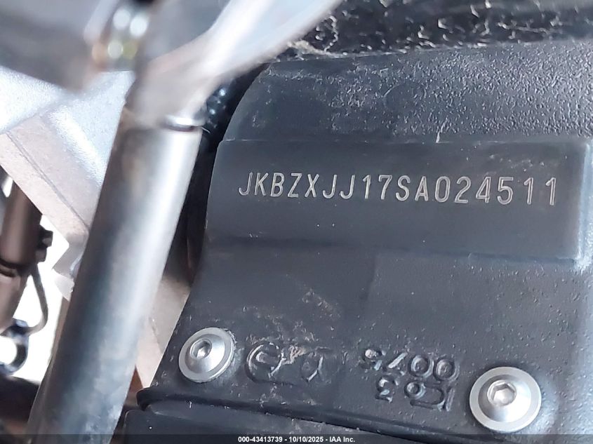 2025 Kawasaki Zx636 K VIN: JKBZXJJ17SA024511 Lot: 43413739