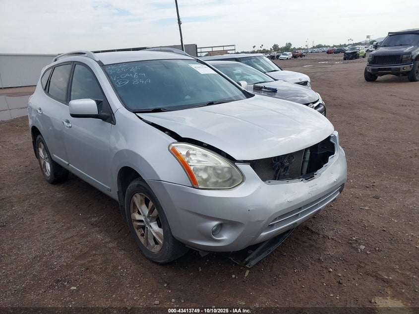 2013 Nissan Rogue Sv silver other gasoline JN8AS5MT9DW500469 photo #1