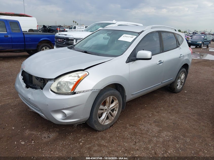 2013 Nissan Rogue Sv silver other gasoline JN8AS5MT9DW500469 photo #3