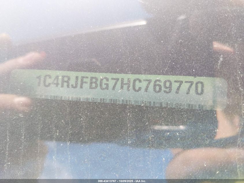 2017 Jeep Grand Cherokee Limited 4X4 VIN: 1C4RJFBG7HC769770 Lot: 43413767