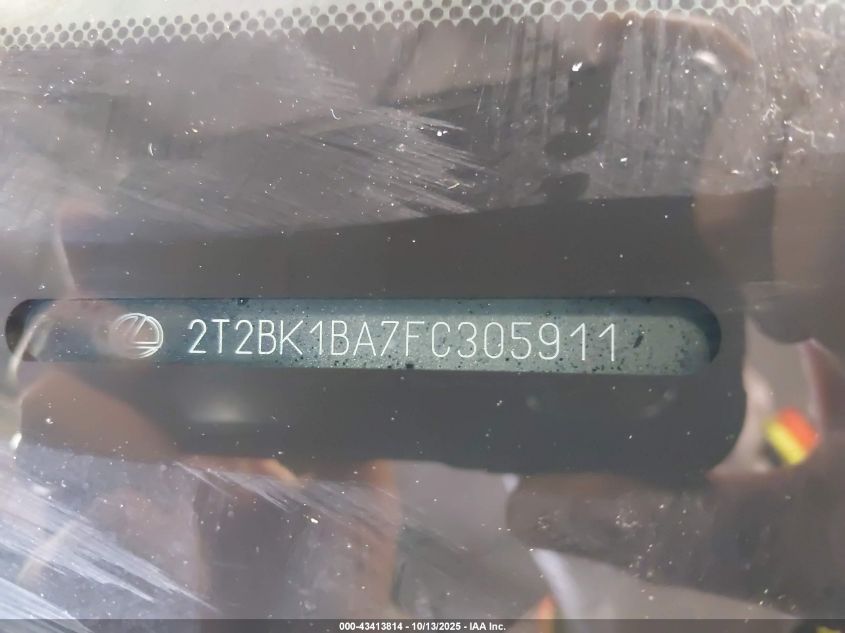 2015 Lexus Rx 350 VIN: 2T2BK1BA7FC305911 Lot: 43413814