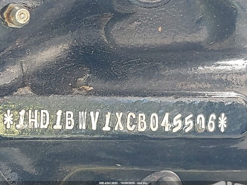 2012 Harley-Davidson Flstc Heritage Softail Classic VIN: 1HD1BWV1XCB045506 Lot: 43413850