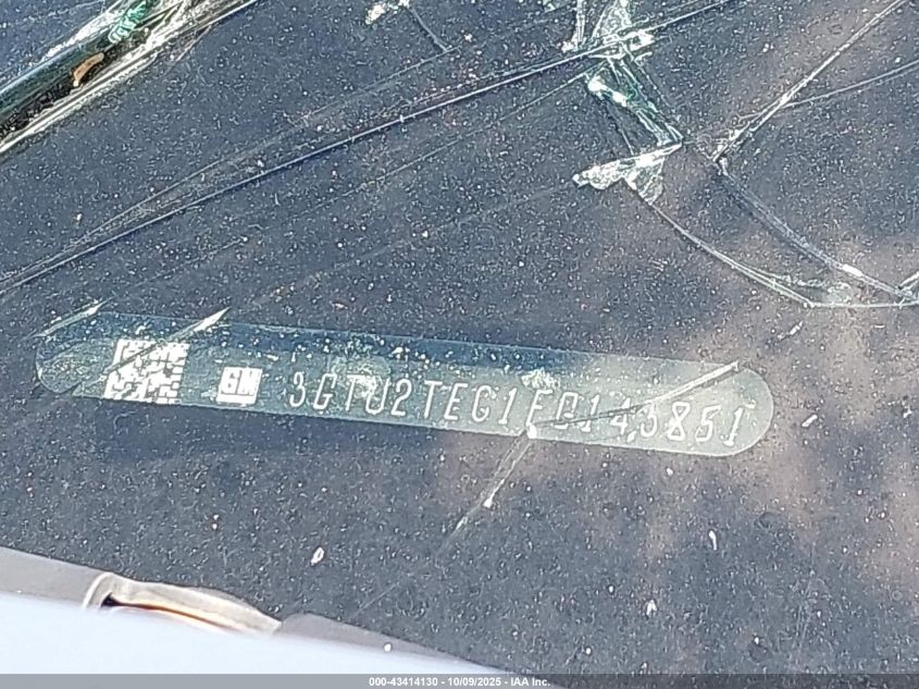 2014 GMC Sierra 1500 VIN: 3GTU2TEC1EG143851 Lot: 43414130