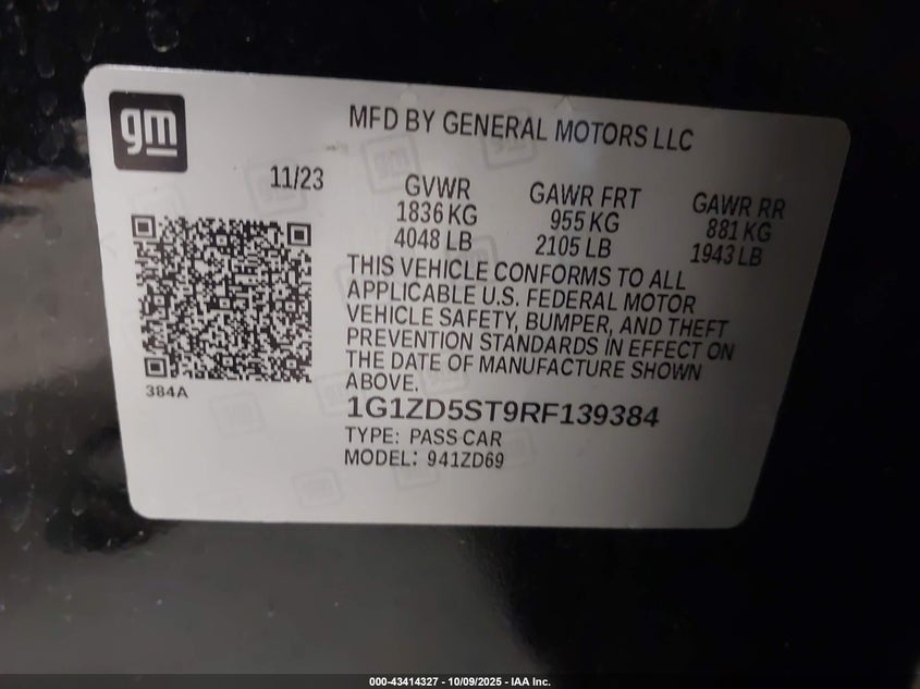 2024 CHEVROLET MALIBU FWD 1LT - 1G1ZD5ST9RF139384