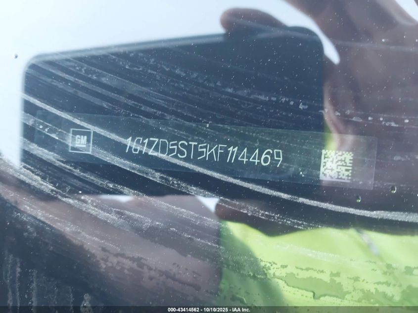 2019 Chevrolet Malibu Lt VIN: 1G1ZD5ST5KF114469 Lot: 43414562