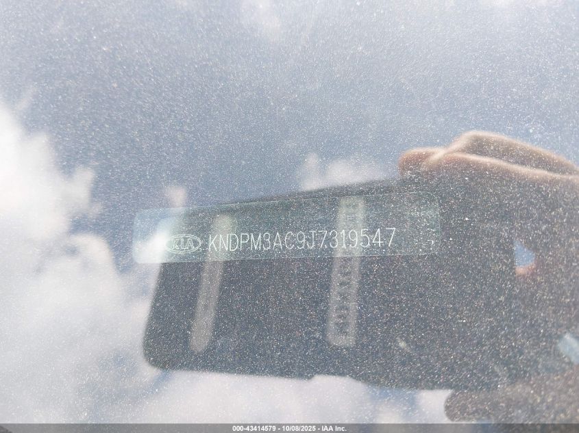 2018 Kia Sportage Lx VIN: KNDPM3AC9J7319547 Lot: 43414579