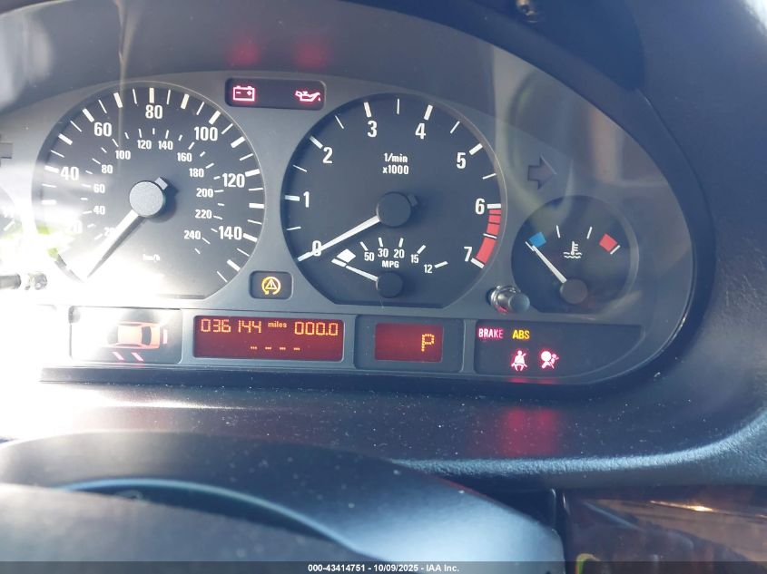 2001 BMW 325I VIN: WBAAV33461FU80305 Lot: 43414751