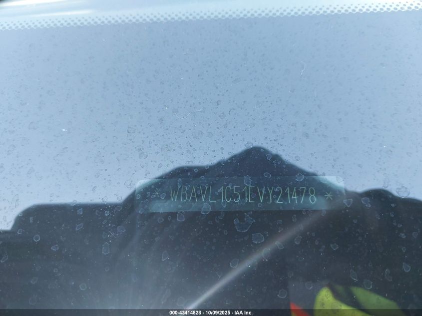 2014 BMW X1 xDrive28I VIN: WBAVL1C51EVY21478 Lot: 43414828