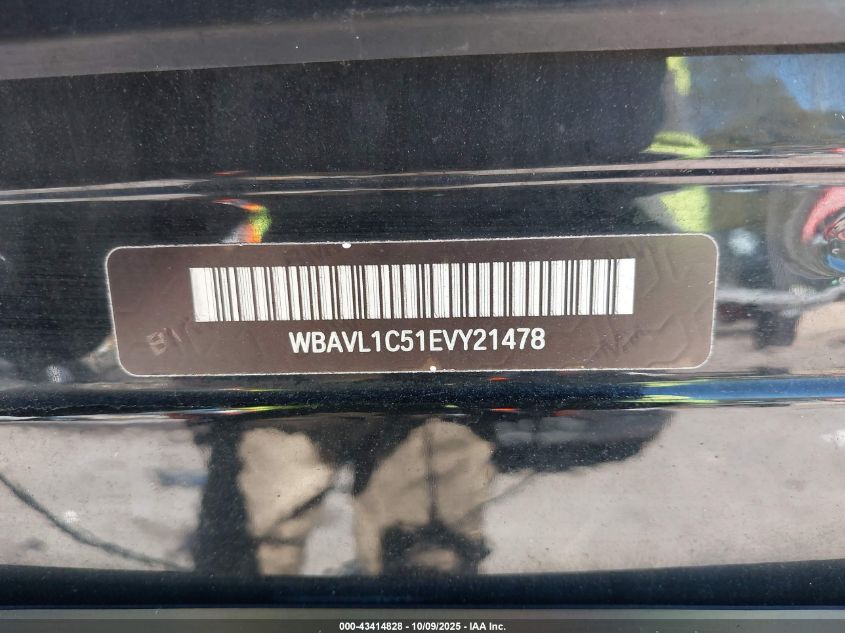 2014 BMW X1 xDrive28I VIN: WBAVL1C51EVY21478 Lot: 43414828