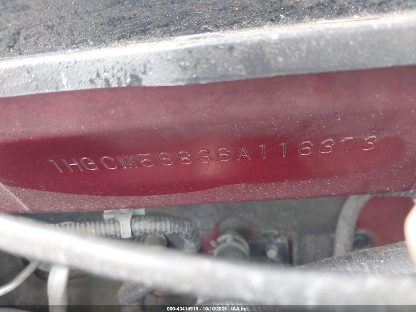 2006 Honda Accord 2.4 Ex VIN: 1HGCM56836A116373 Lot: 43414919