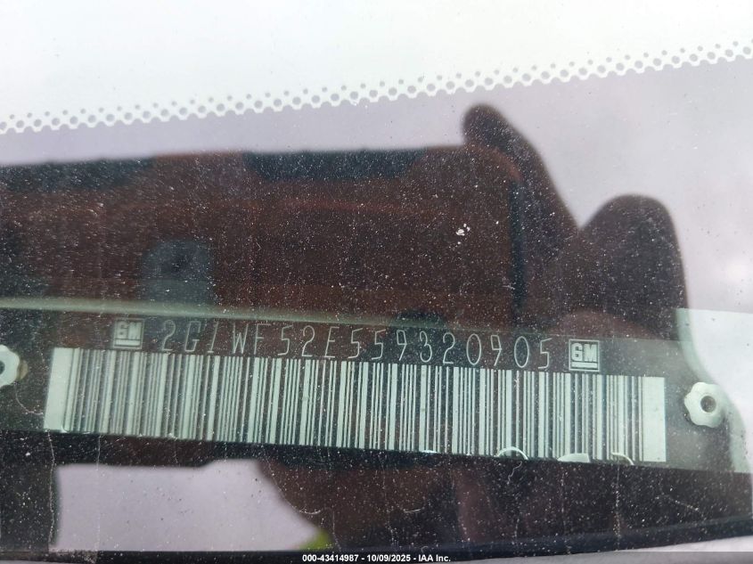 2005 Chevrolet Impala VIN: 2G1WF52E559320905 Lot: 43414987