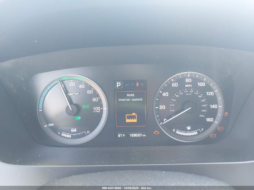 2016 Hyundai Sonata Hybrid Se VIN: KMHE24L12GA012646 Lot: 43415080