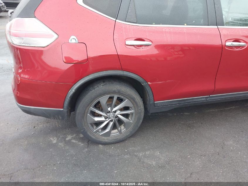 2016 Nissan Rogue Sl VIN: KNMAT2MV9GP727829 Lot: 43415244