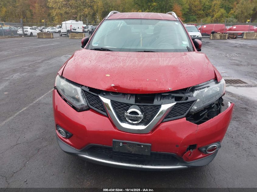 2016 Nissan Rogue Sl VIN: KNMAT2MV9GP727829 Lot: 43415244