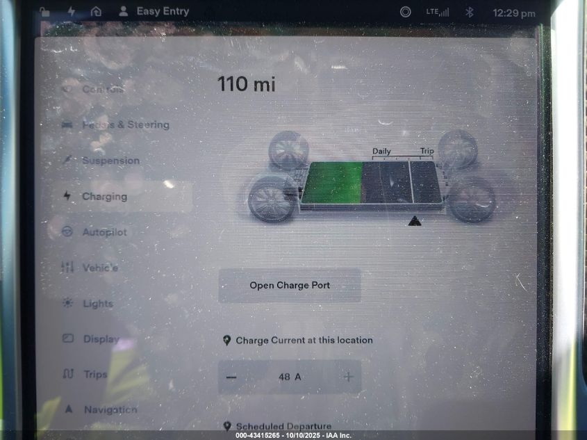 2017 Tesla Model S 100D/60D/75D/90D/P100D VIN: 5YJSA1E2XHF187590 Lot: 43415265