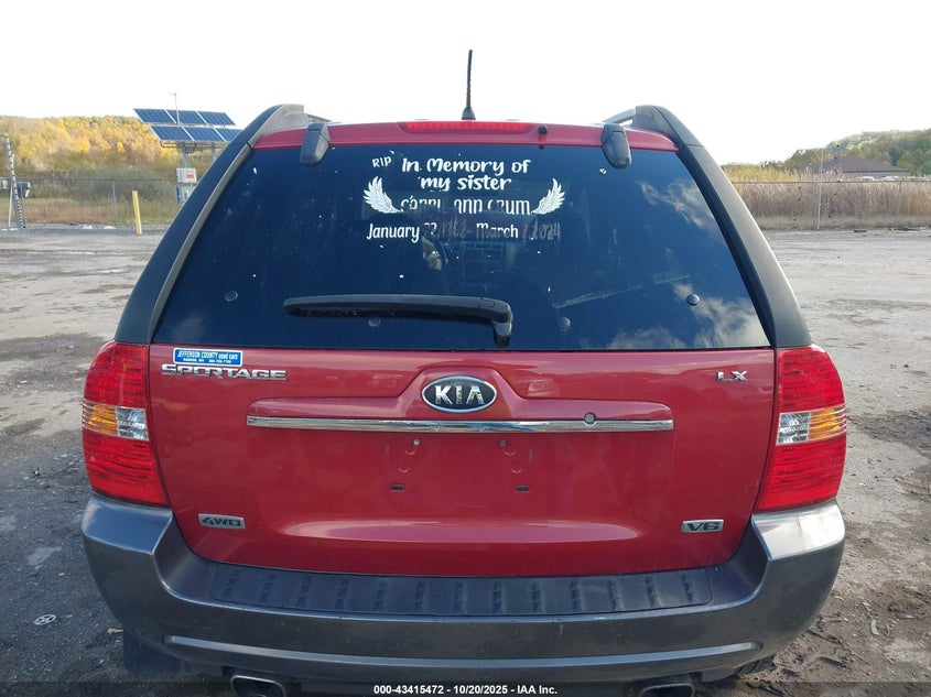 2008 Kia Sportage Lx V6 VIN: KNDJE723387529595 Lot: 43415472