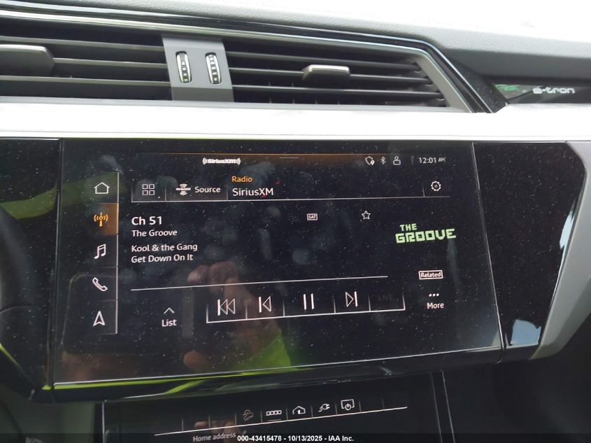 2023 Audi E-Tron Sportback Premium Plus S Line Quattro VIN: WA12AAGE7PB000521 Lot: 43415478