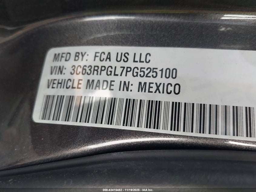 2023 Ram 3500 Tradesman 4X2 8' Box VIN: 3C63RPGL7PG525100 Lot: 43415482