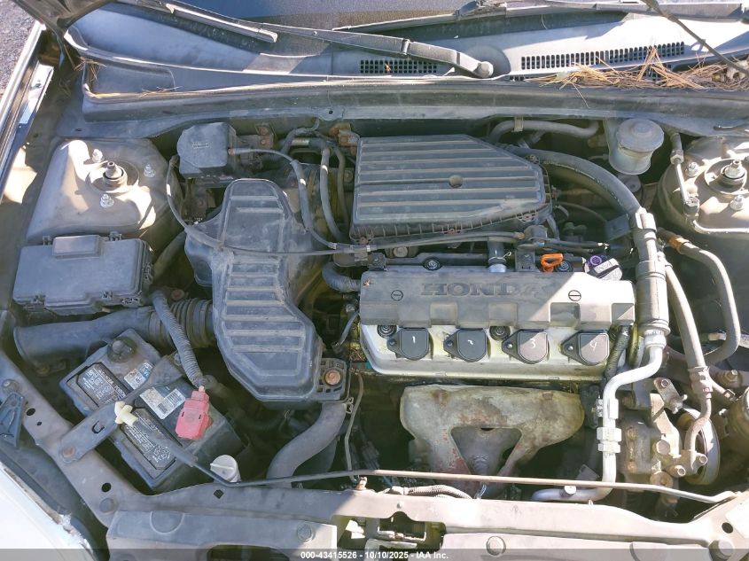 2002 Honda Civic Lx VIN: 2HGES16562H594800 Lot: 43415526