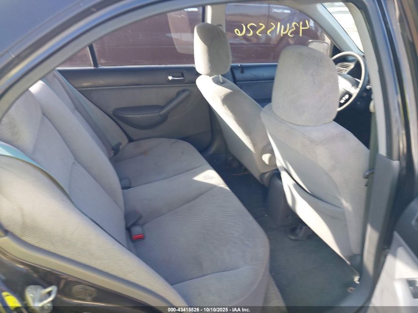 2002 Honda Civic Lx VIN: 2HGES16562H594800 Lot: 43415526